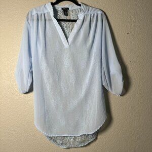 Light Blue Sheer Blouse Size Small